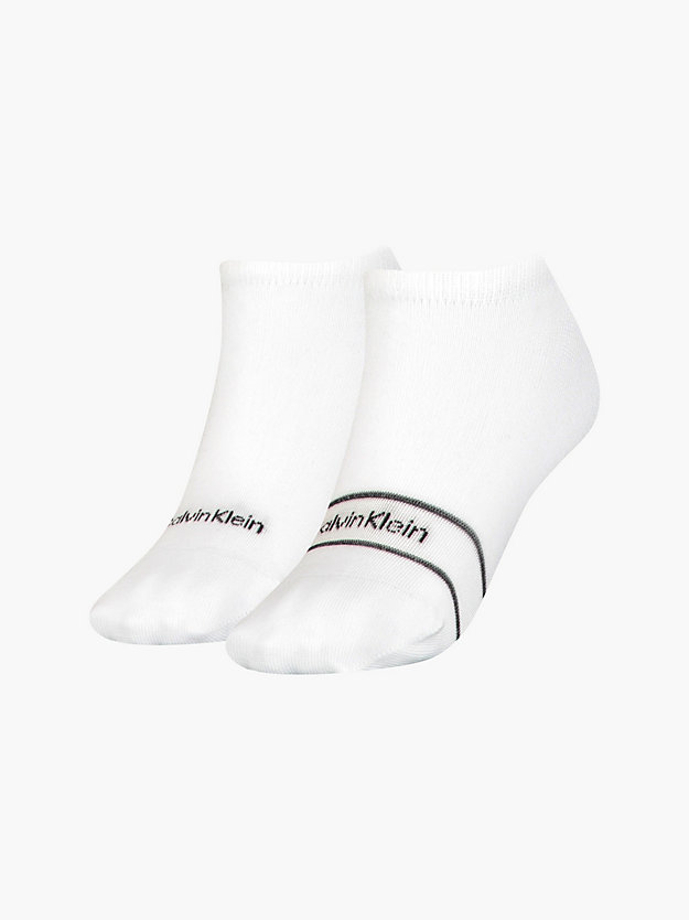 white logo ankle socks for women calvin klein
