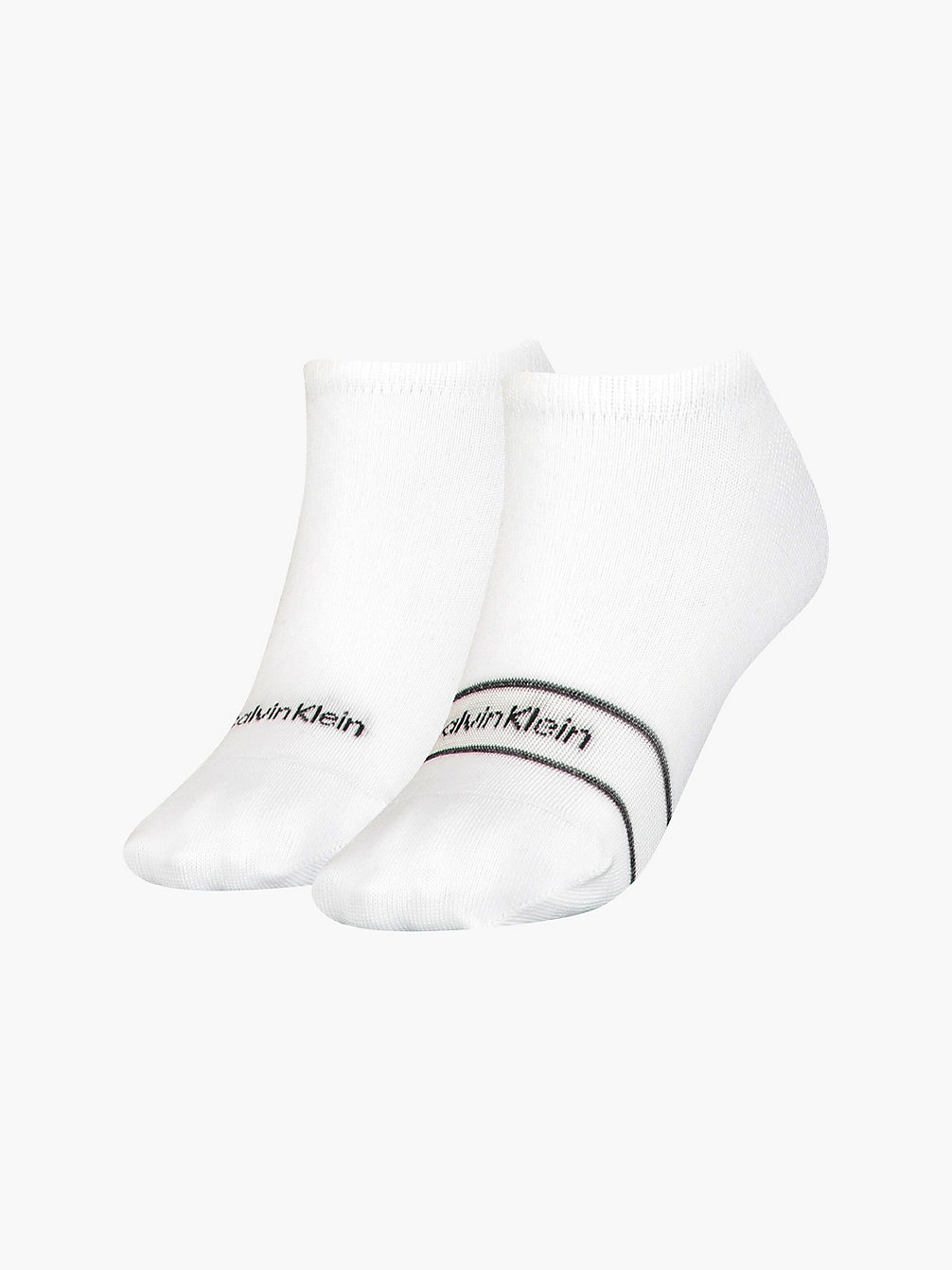 WHITE Chaussettes De Cheville Avec Logo undefined femmes Calvin Klein
