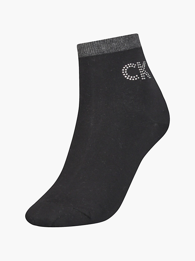 calcetines de deporte con logo estilo cristal black de mujer calvin klein