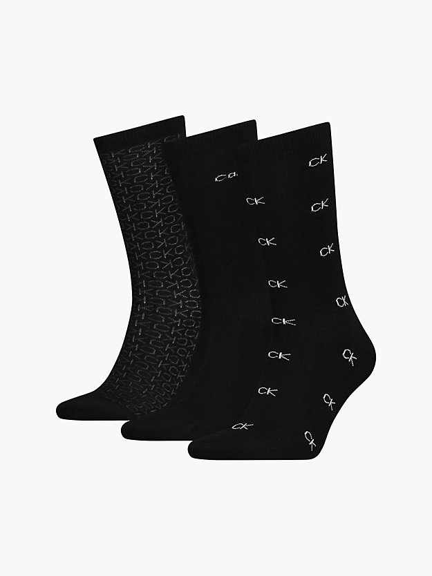 BLACK Pack de 3 pares de calcetines de deporte en set de regalo de hombre CALVIN KLEIN