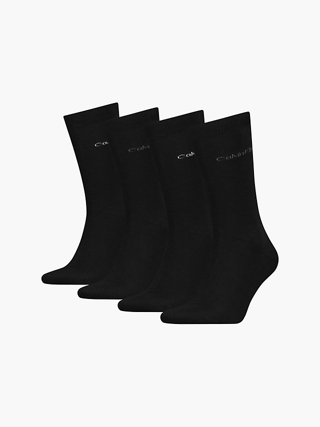 Black Combo 4 Pack Crew Socks Gift Set undefined men Calvin Klein
