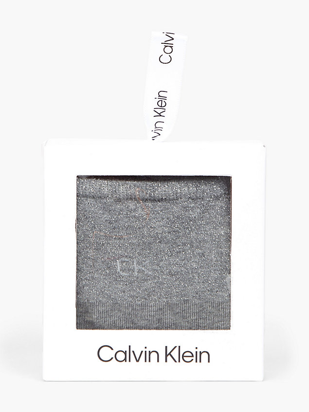 grey lurex socks gift box for women calvin klein
