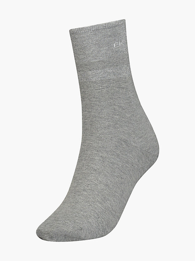 grey lurex socks gift box for women calvin klein