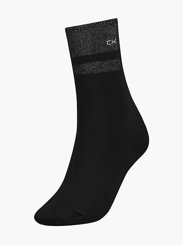 black cadeaubox lurex sokken voor dames - calvin klein