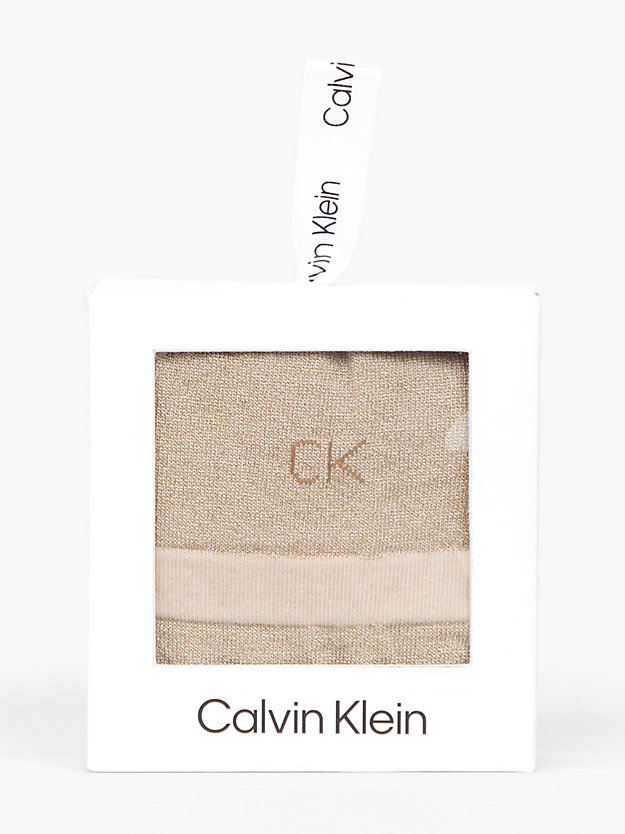 BEIGE Caja de regalo de calcetines de lúrex de mujer CALVIN KLEIN