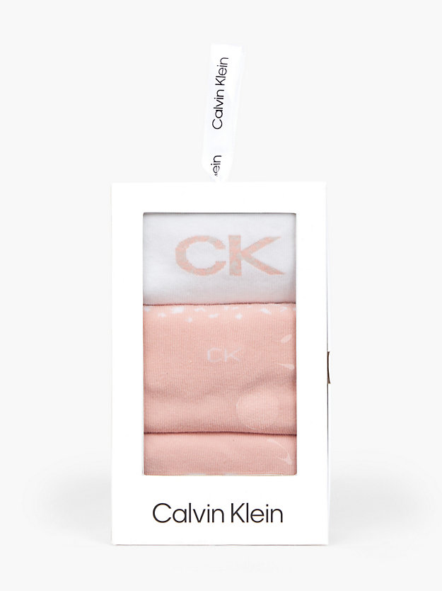 WHITE 3 Pack Crew Socks Gift Set for women CALVIN KLEIN