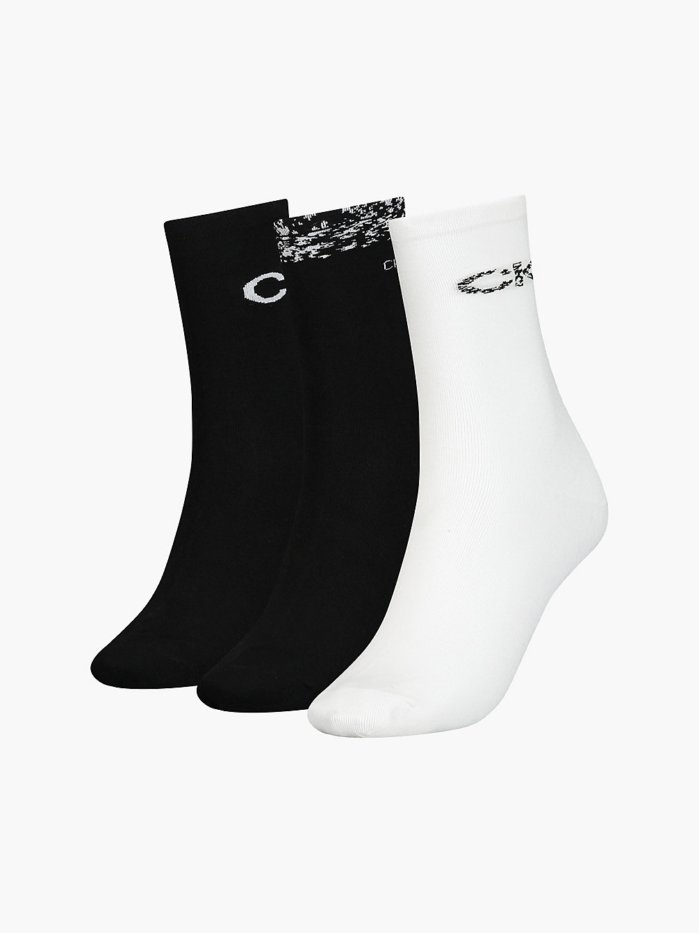 BLACK 3 Pack Crew Socks Gift Set undefined women Calvin Klein