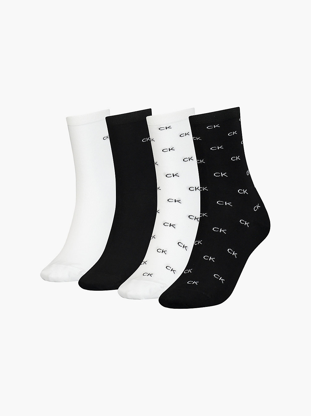 BLACK COMBO 4 Pack Crew Socks Gift Set undefined women Calvin Klein