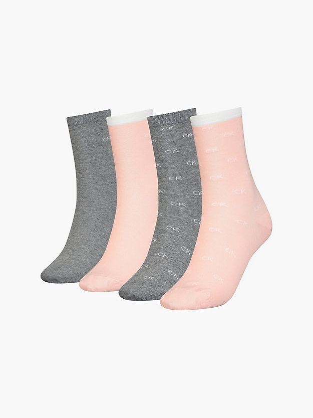 pink combo 4er-pack knöchelsocken im geschenkset für damen - calvin klein
