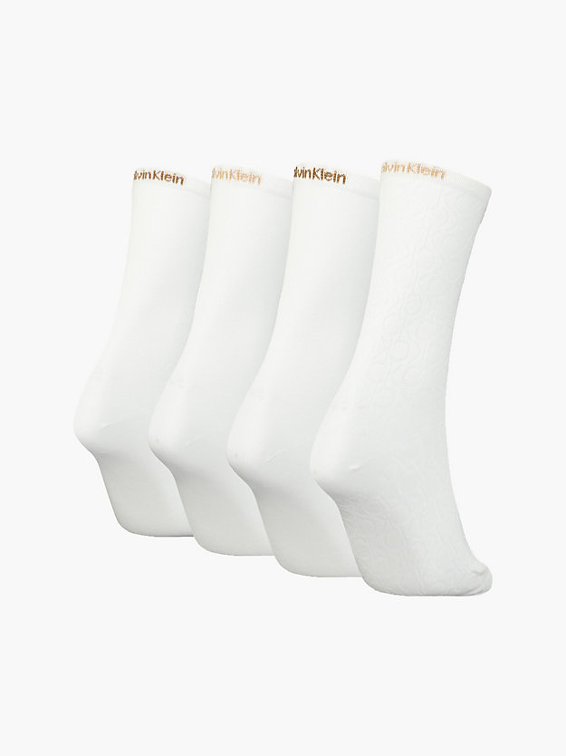 coffret cadeau avec 4 paires de socquettes white pour femmes calvin klein