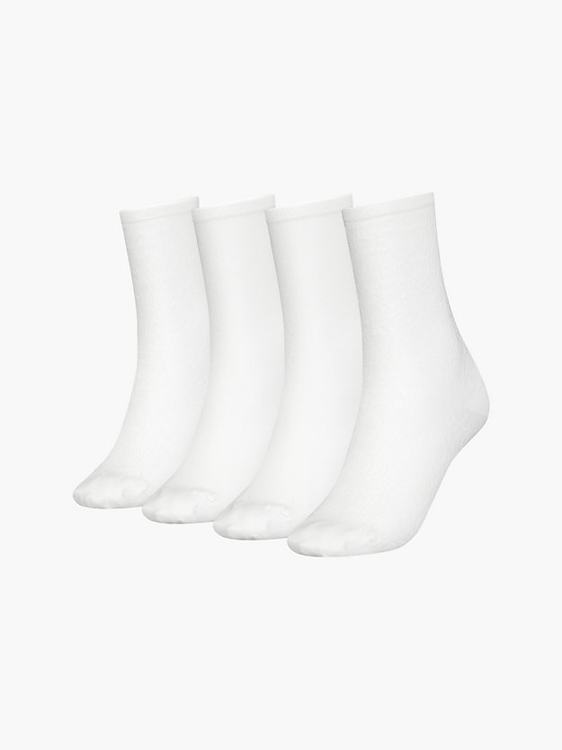 coffret cadeau avec 4 paires de socquettes white pour femmes calvin klein