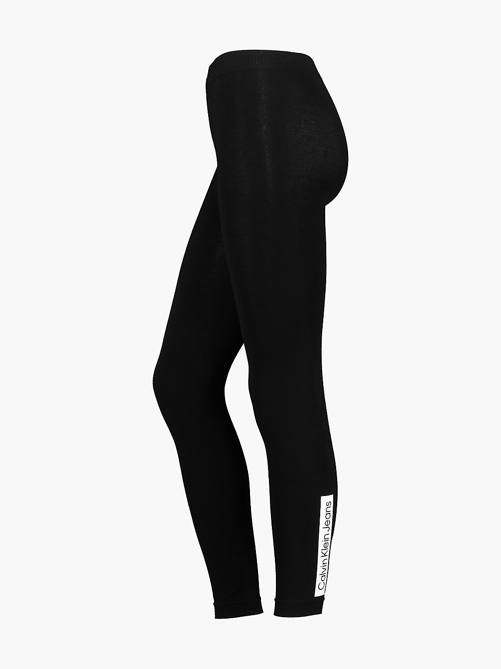 Legging Con Logo In Cotone Elasticizzato > BLACK > undefined donna > Calvin Klein