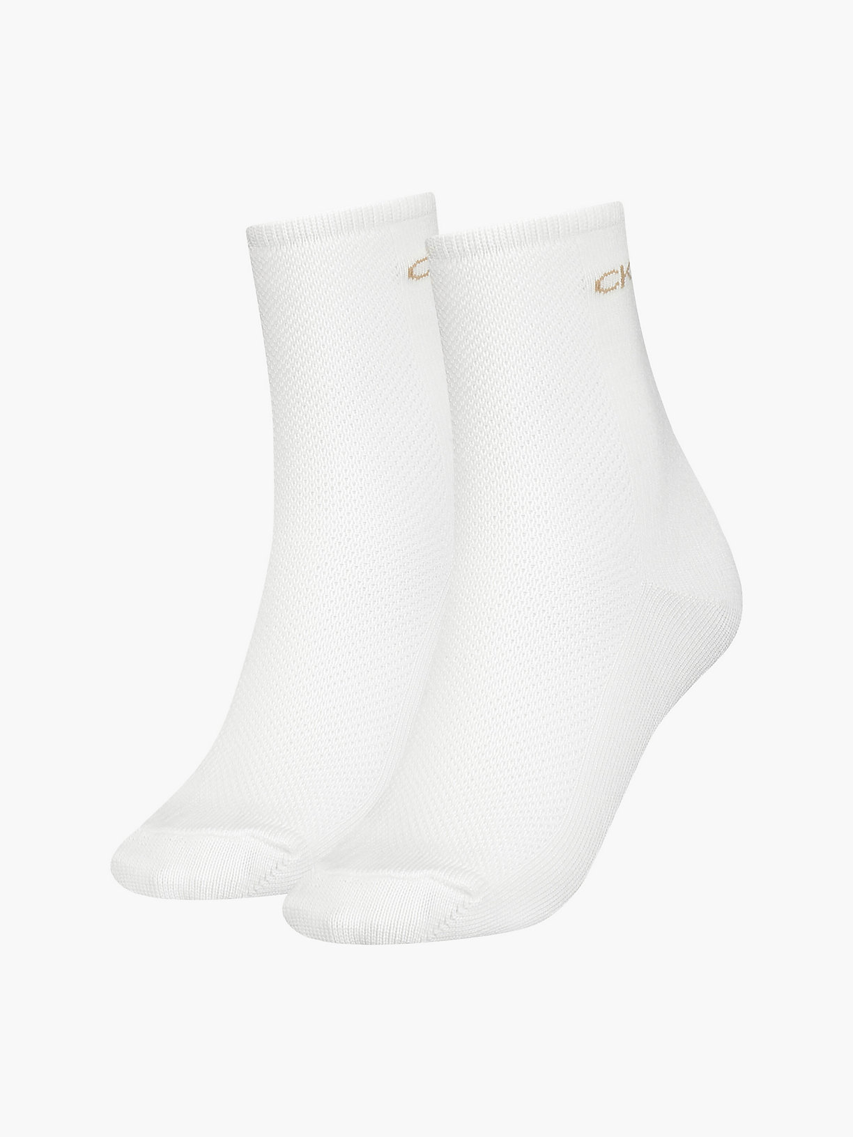 WHITE Lot de 2 paires de chaussettes de cheville for femmes CALVIN KLEIN
