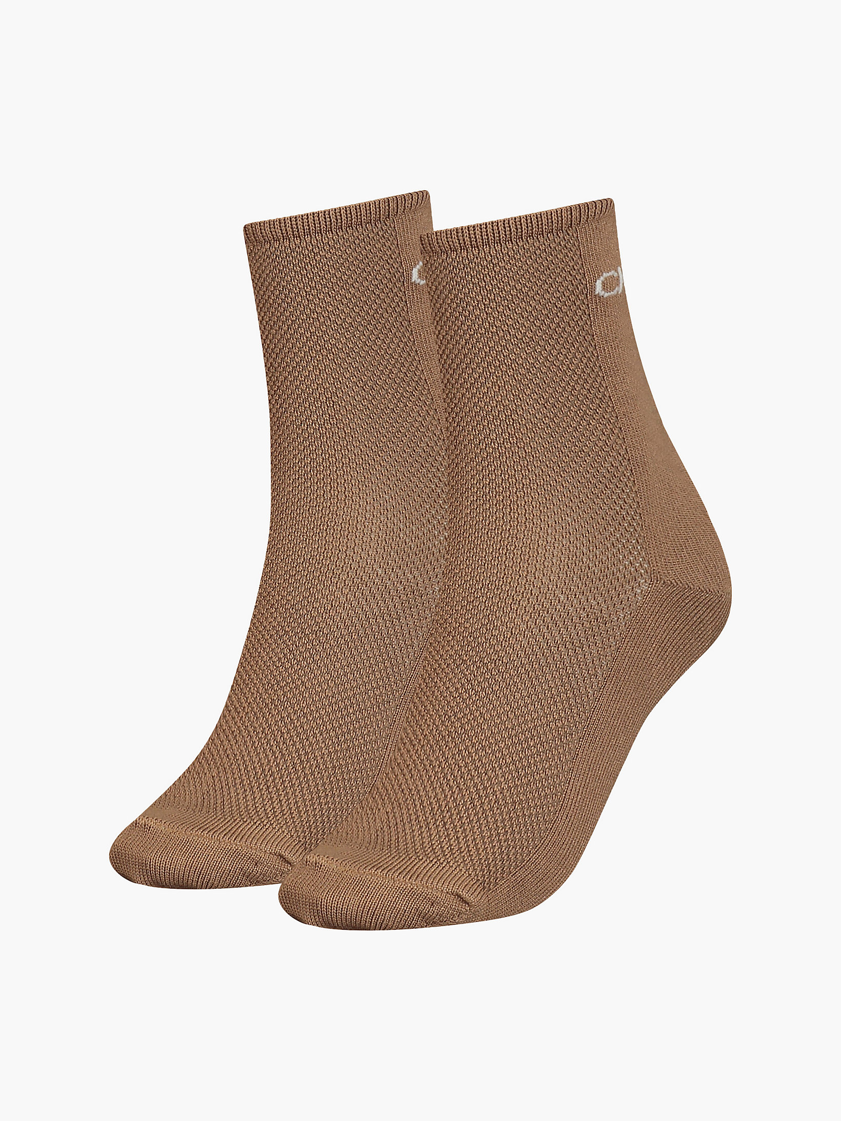 Brown 2 Pack Ankle Socks undefined women Calvin Klein