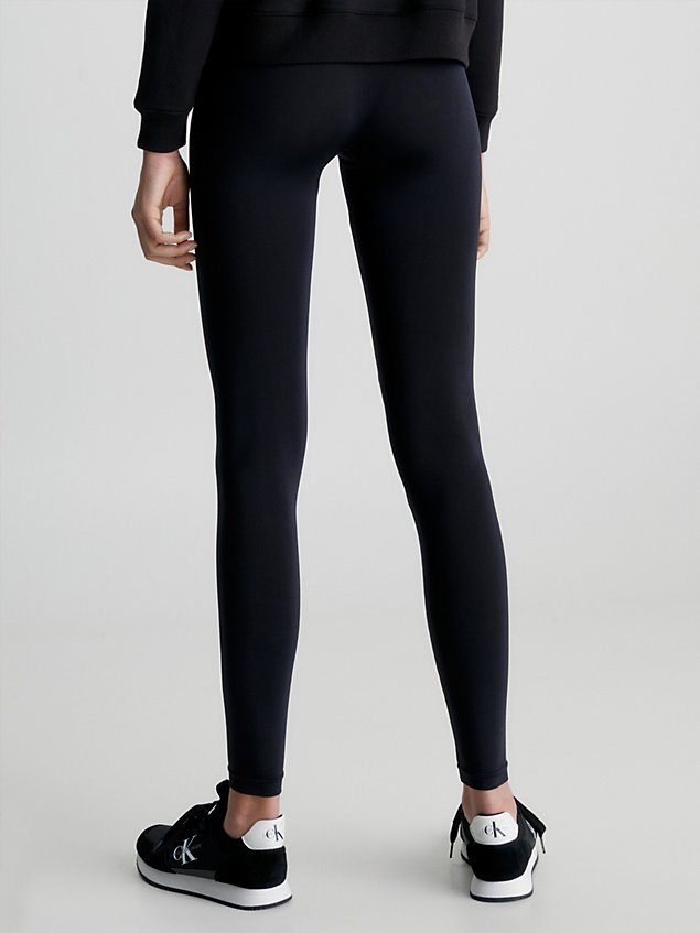 black legginsy z wysokim stanem dla kobiety - calvin klein jeans