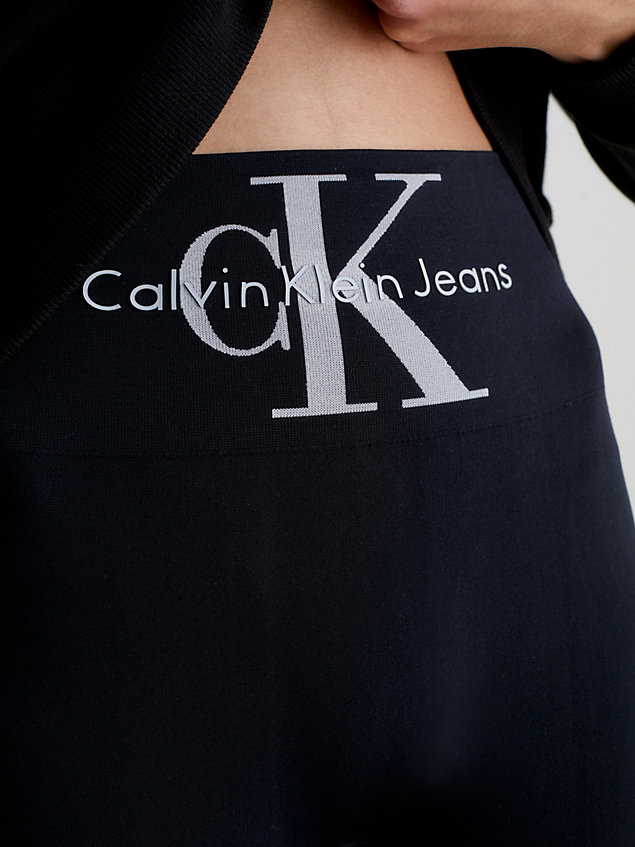 black legginsy z wysokim stanem dla kobiety - calvin klein jeans