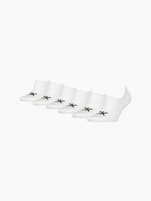 white 6 pack invisible socks for men calvin klein