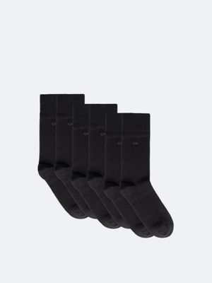 black 6 pack crew socks for men calvin klein