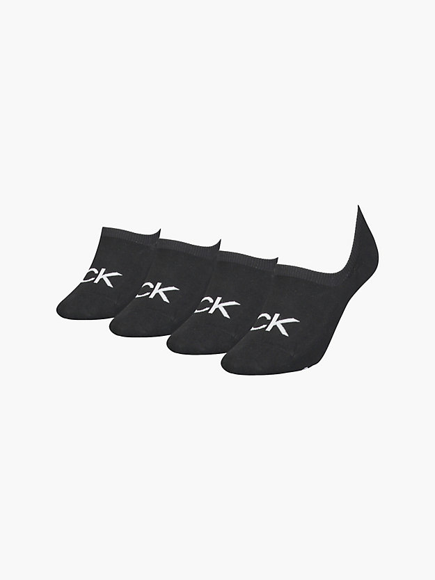 black 4 pack invisible socks for women calvin klein