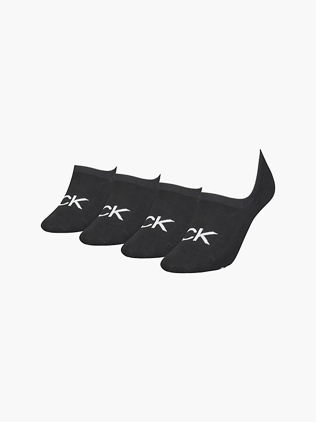 calzini invisible in confezione da 4 black da donne calvin klein