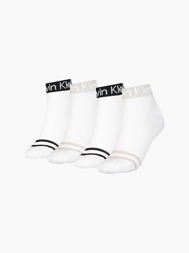 White 4 Pack Ankle Socks undefined women Calvin Klein