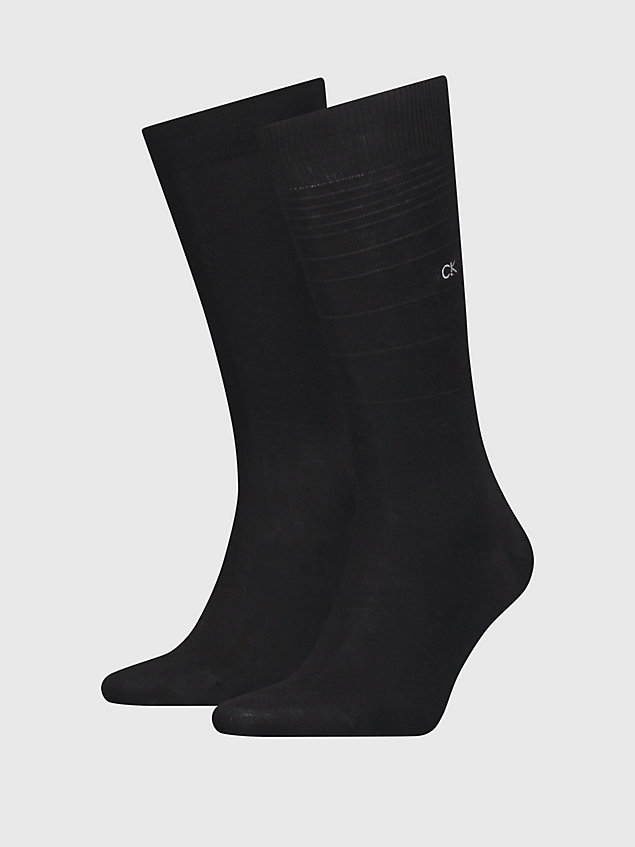 pack de 2 pares de calcetines de deporte de algodón orgánico black de hombre calvin klein