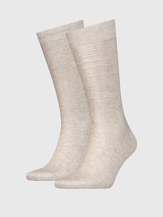 pack de 2 pares de calcetines de deporte de algodón orgánico beige de hombre calvin klein