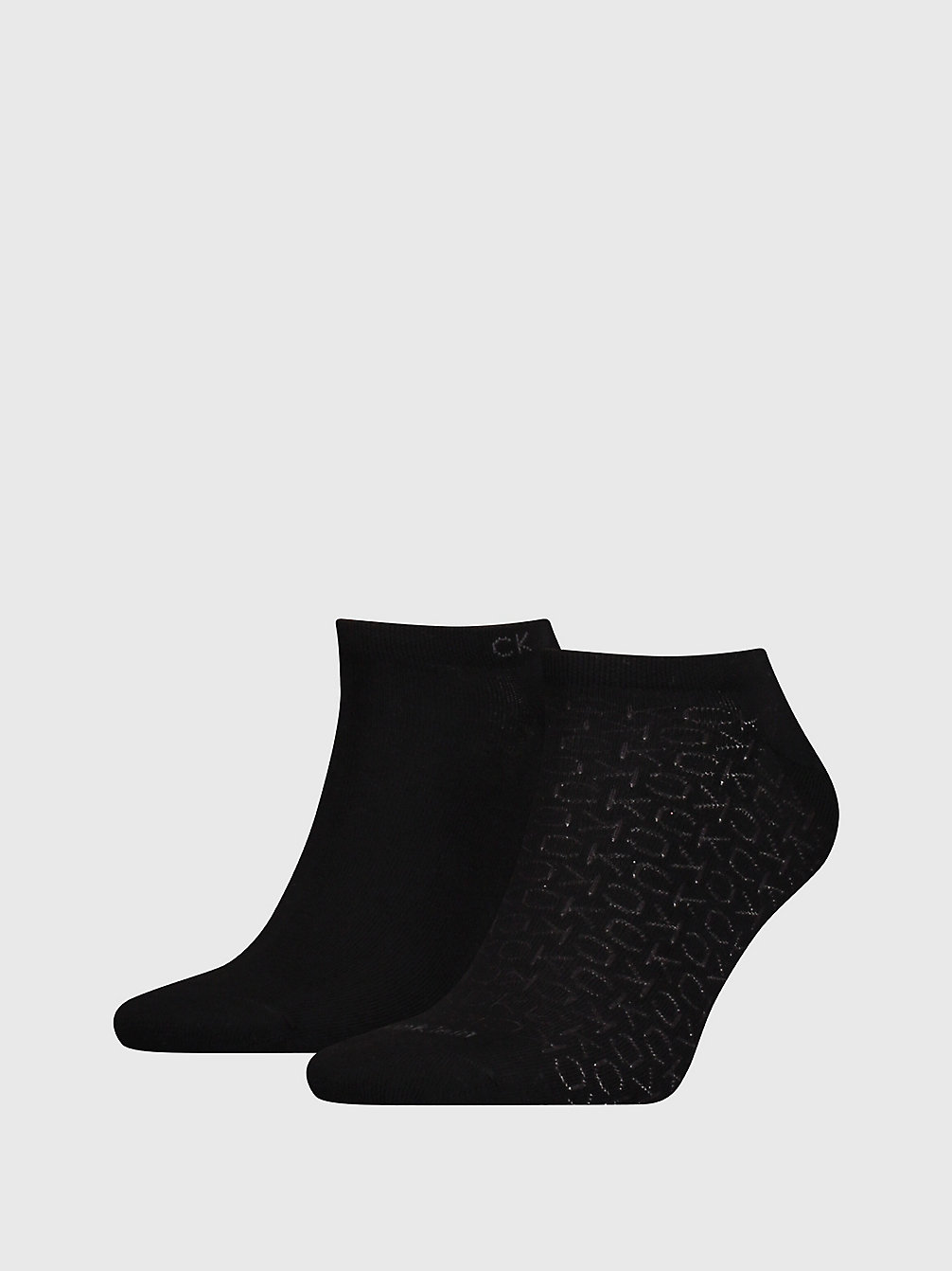 BLACK 2 Pack Ankle Socks undefined men Calvin Klein