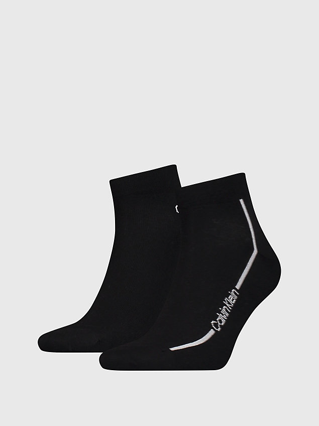 black 2 pack performance ankle socks for men calvin klein