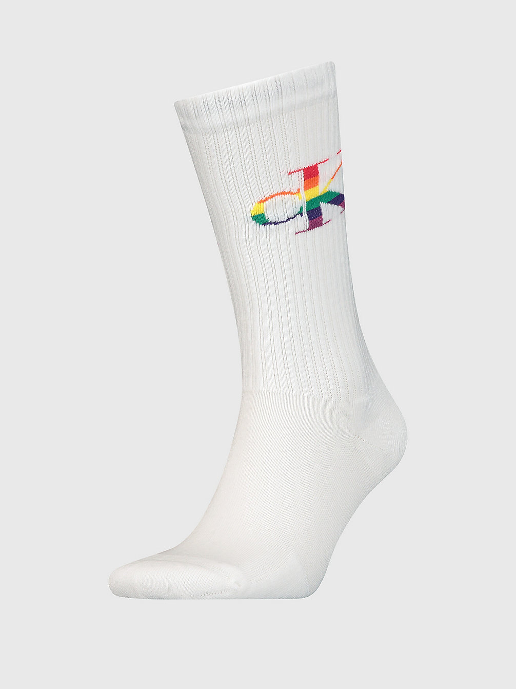 WHITE Crew Socks - Pride undefined men Calvin Klein