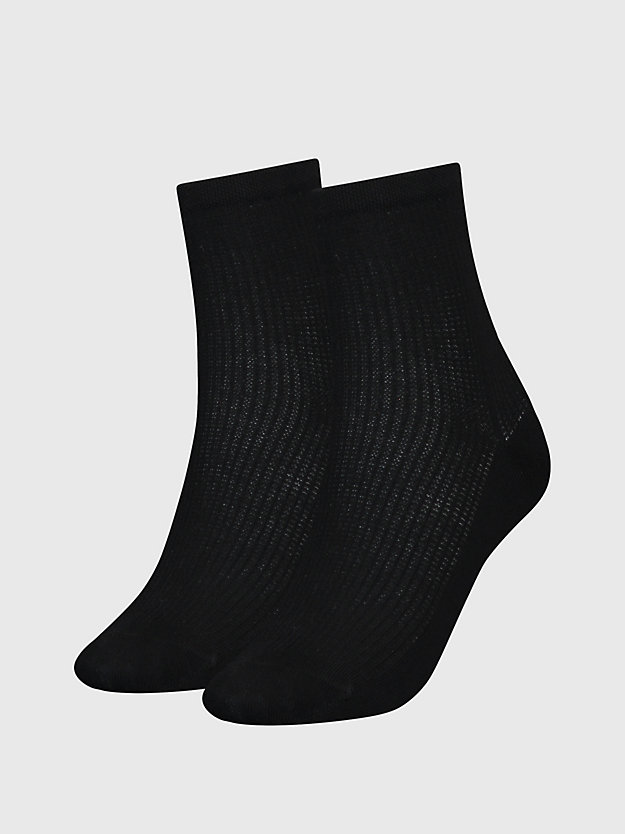calzini alla caviglia in confezione da 2 black da donna calvin klein