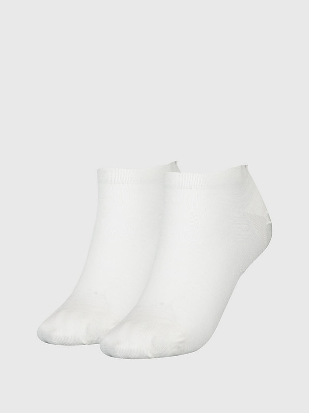 white 2 pack ankle socks for women calvin klein