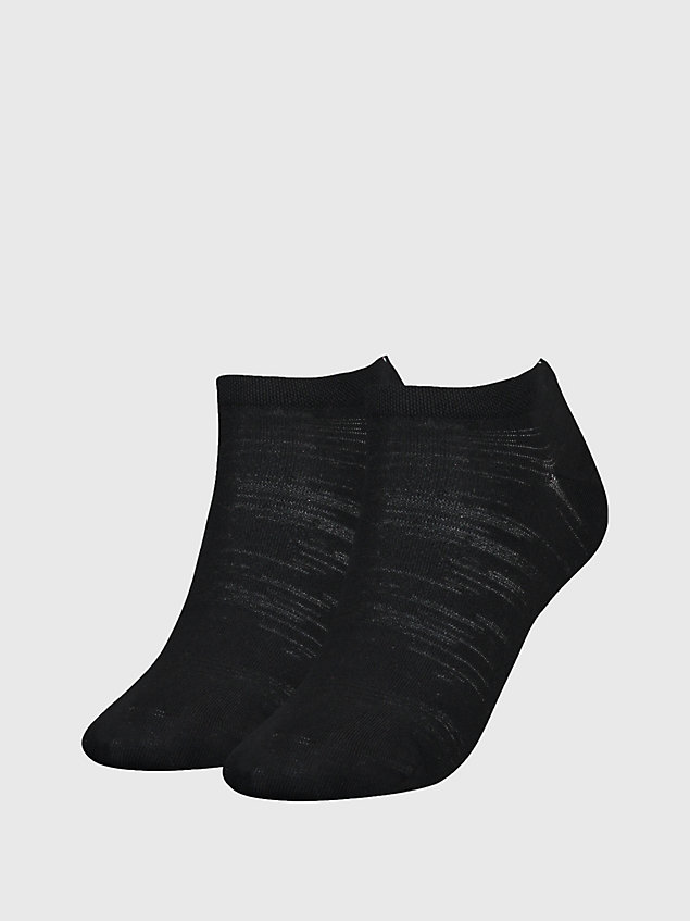pack de 2 pares de calcetines tobilleros black de mujer calvin klein