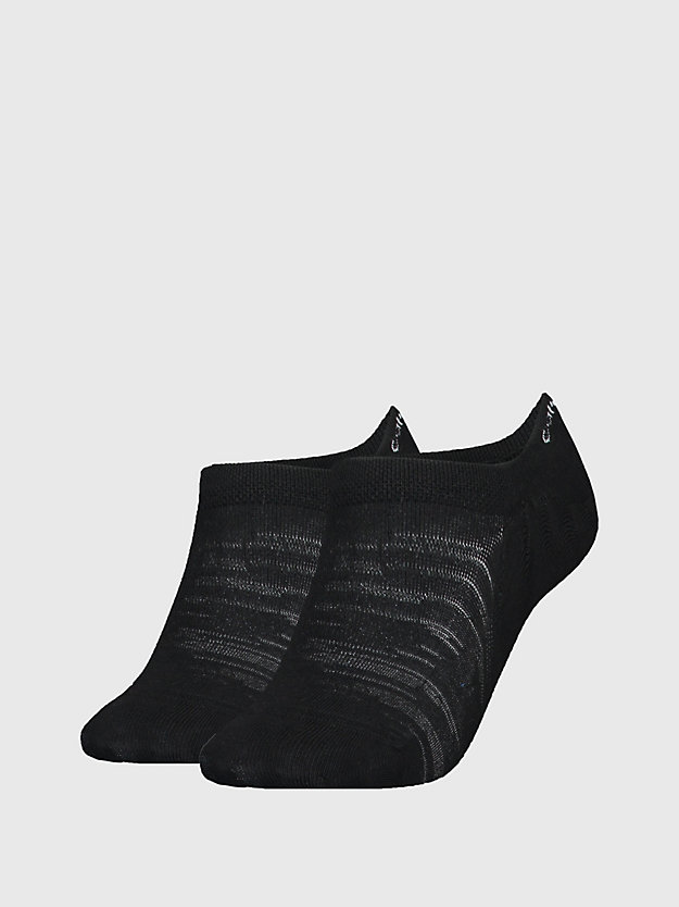 lot de 2 paires de chaussettes invisibles black pour femmes calvin klein
