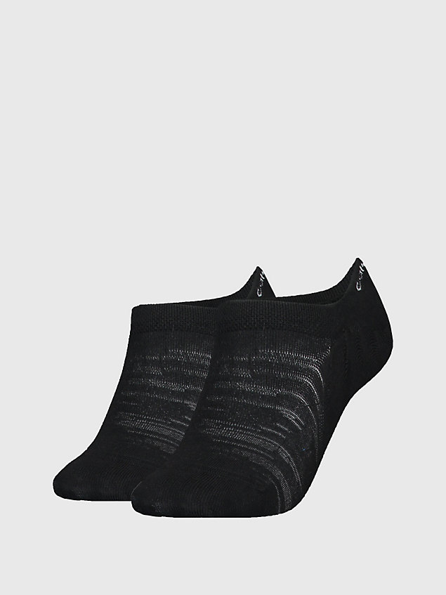pack de 2 pares de calcetines invisibles black de mujer calvin klein