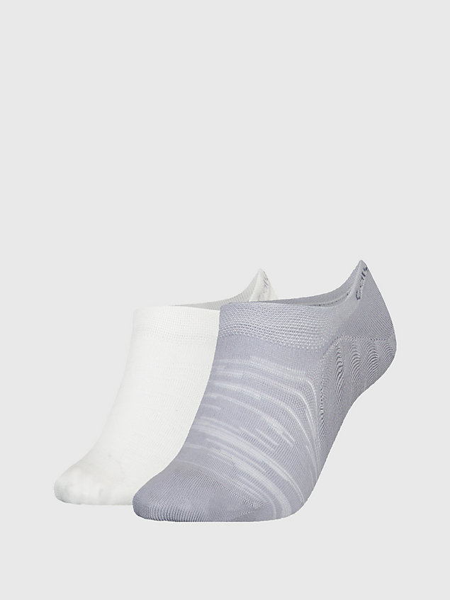 pack de 2 pares de calcetines invisibles grey de mujer calvin klein