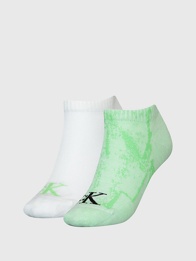 green 2 pack ankle socks for women calvin klein jeans