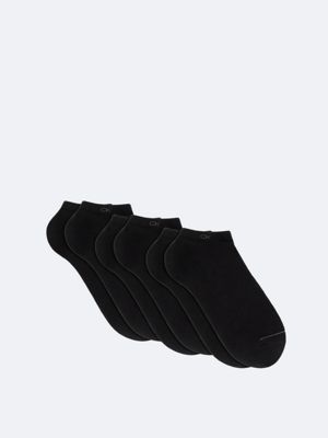 black 6 pack ankle socks for men calvin klein