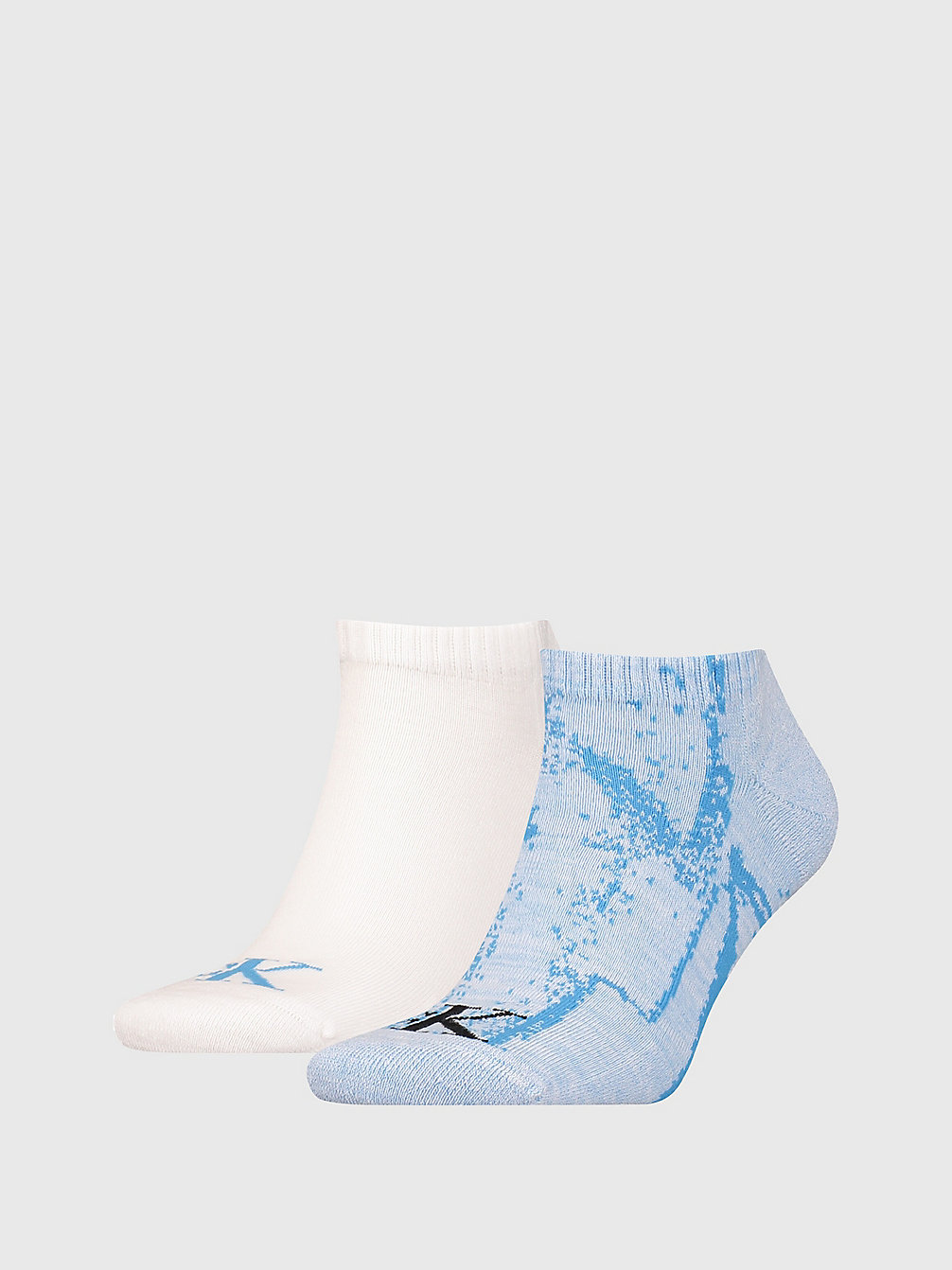 BLUE/WHITE 2 Pack Ankle Socks undefined men Calvin Klein