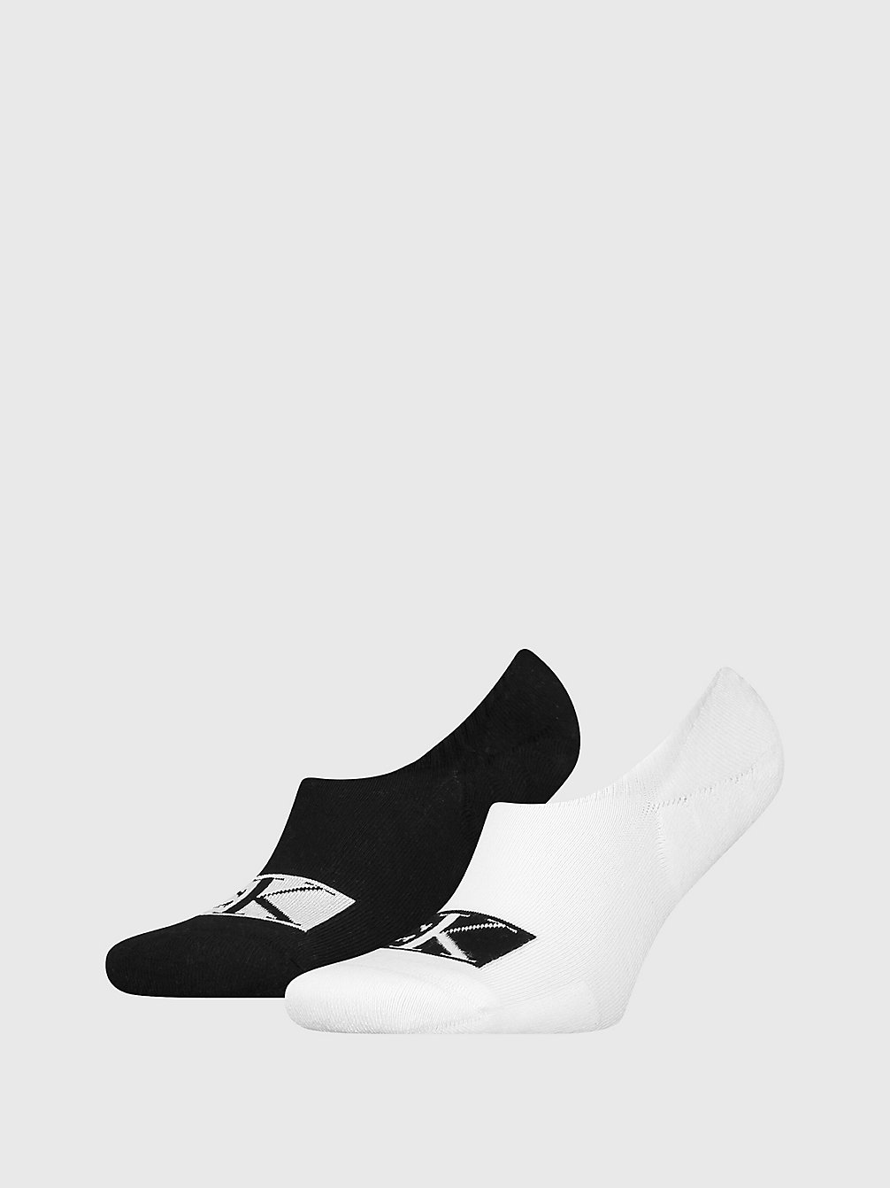 WHITE/BLACK 2 Pack Invisible Socks undefined men Calvin Klein