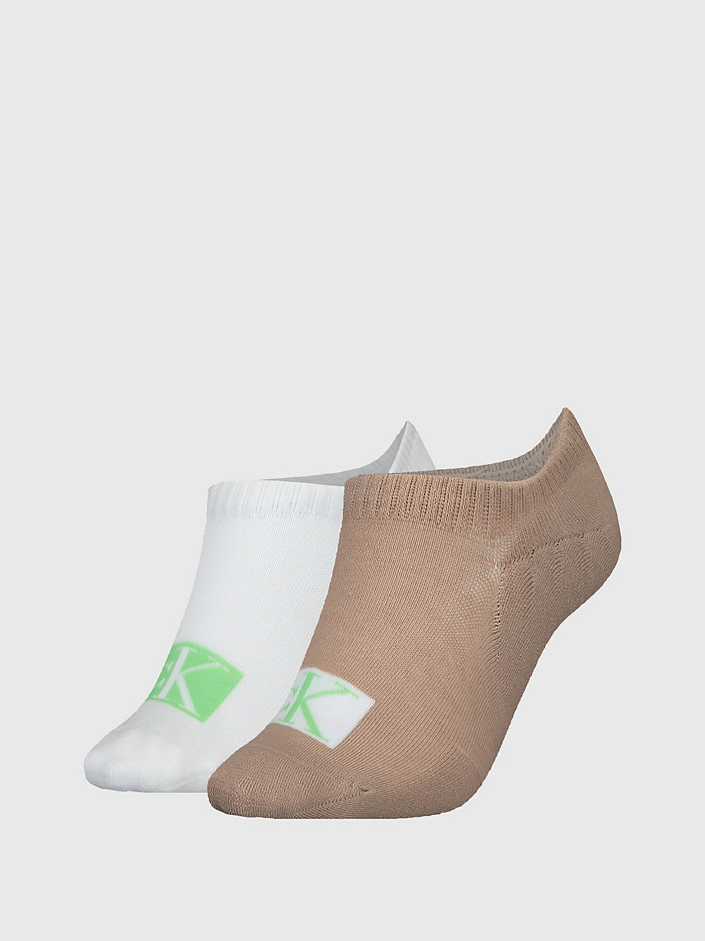 LIME 2 Pack Invisible Socks undefined women Calvin Klein