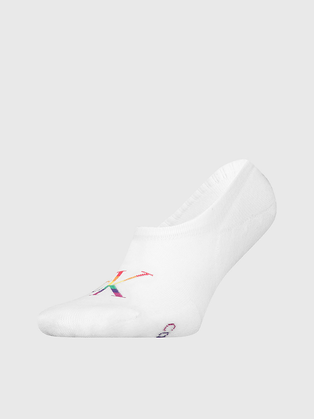 WHITE Invisible Socks - Pride undefined women Calvin Klein