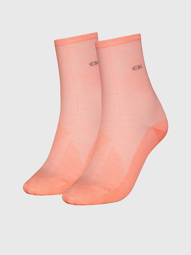 pink 2 pack crew socks for women calvin klein