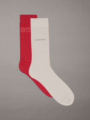 lot de 2 paires de socquettes red pour hommes calvin klein