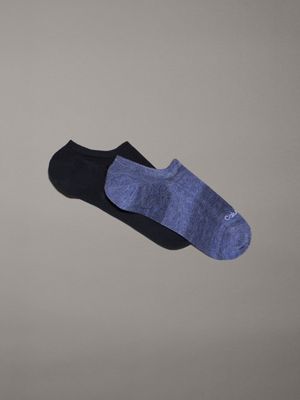 blue 2 pack invisible socks for men calvin klein