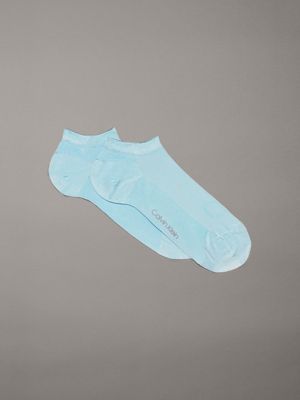 blue 2 pack ankle socks for women calvin klein