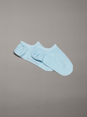 blue 2 pack invisible socks for women calvin klein