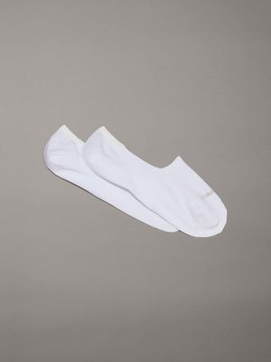 white 2 pack invisible socks for women calvin klein