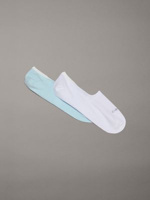 pack de 2 pares de calcetines invisibles blue de mujeres calvin klein