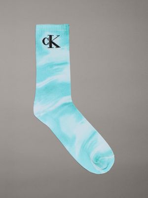 green marmurkowe skarpety za kostkę dla kobiety - calvin klein jeans